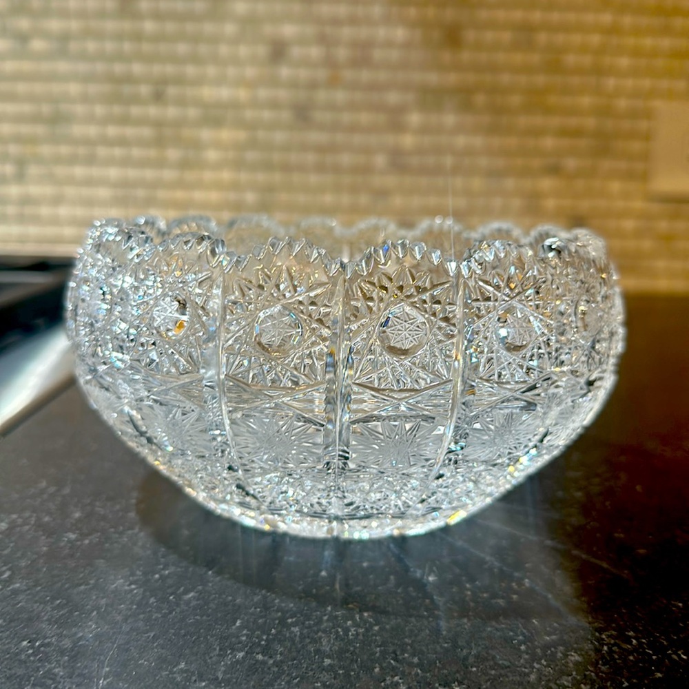 Bohemia queen lace crystal bowl
